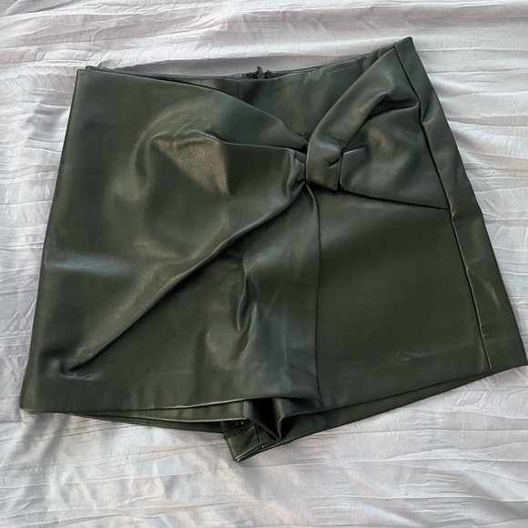Lulus black faux leather Skort. Worn once for TSwift concert. - Picture 1 of 7